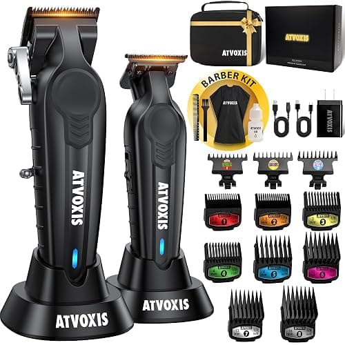 ATVOXIS Hair Clippers for Men Professional, Barber Clippers and Trimmers Set, Cordless Hair Clippers, Hair Cutting Kit, Barber Kit, Haircut Kit, Maquina para Cortar Pelo De Hombre - Image 1