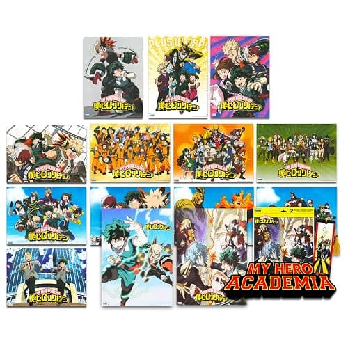 集英社 My Hero Academia Poster Set - Room Decor Bundle with 14 My Hero Academia Wall Art Posters 8" x 11" Plus More - Image 1