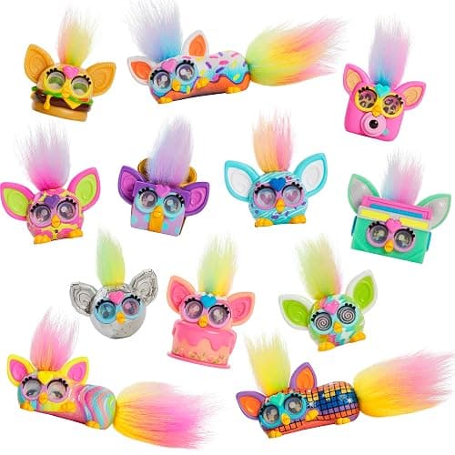 Furby Minis 12 Pack of Tiny Toy Figures, 1 Inch Collectibles, Series 1, Party & Play Food Themes, Ages 5+ (Amazon Exclusive) - Image 1