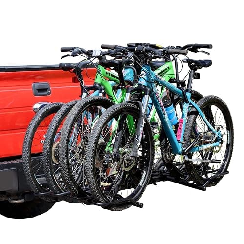 Young 4-Bike Rack Hitch Mount Platform Style Carrier for Cars Trucks SUVs Minivans with 2" Hitch Receiver, 4 Bikes X 40 lbs (160 lbs Total) Load Capacity - Image 1