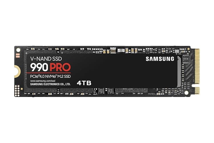 Samsung 990 PRO SSD 4TB PCIe 4.0 M.2 2280 Internal Solid State Hard Drive, Seq. Read Speeds Up to 7,450 MB/s for High End Computing, Gaming, and Heavy Duty Workstations, MZ-V9P4T0B/AM - Image 1