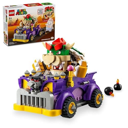 LEGO Super Mario Bowser’s Muscle Car Expansion Set, Collectible Bowser Toy for Kids, Gift for Boys, Girls and Gamers Ages 8 and Up, 71431 - Image 1