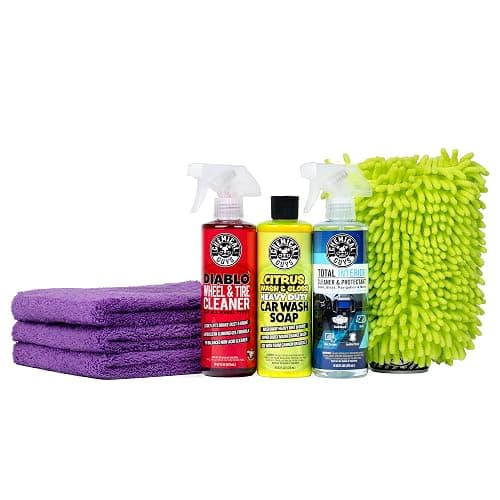 Chemical Guys Clean and Shine Car Wash Starter Kit - 7-Piece Set with 3 x 16 oz Car Detailing Chemicals, Safe for Cars, Trucks, SUVs, Motorcycles, Jeeps, RVs, and More - Image 1
