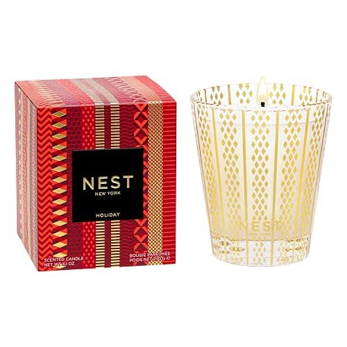 NEST New York Scented Classic Christmas Candle, Holiday - 8.1 oz - Up to 60-Hour Burn Time - Reusable Glass Vessel - Image 1