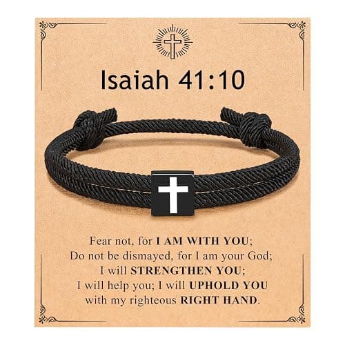 Adjustable Rope Cross Bracelet - Image 1