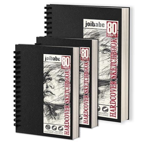 A4 A5 Skizzenbuch -100g/m² Zeichenblöcke mit Spiralbindung-480 Seiten -Skizzenbücher mit festem Einband-Professionnelle Zeichenbuch für Kinder & Erwachsene, Ideal für Skizzen(3pack) - 3PACK(A4+2A5) - Image 1