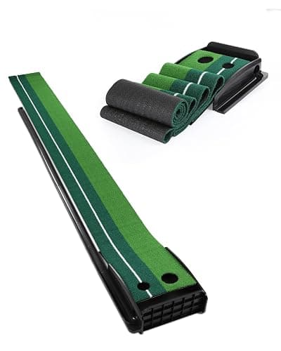 Signstek Auto Return Golf Putting Mat - Indoor Outdoor Practice Mat - Portable for Home, Office, Garden - Golf Gift for Men - Image 1