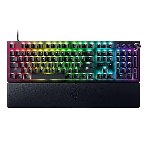 Razer Huntsman V3 Pro Esports Gaming Keyboard: Analog Optical Switches - Razer Snap Tap - Rapid Trigger - Adjustable Actuation - Media Keys & Dial - Doubleshot PBT Keycaps - Wrist Rest - Black - Image 1