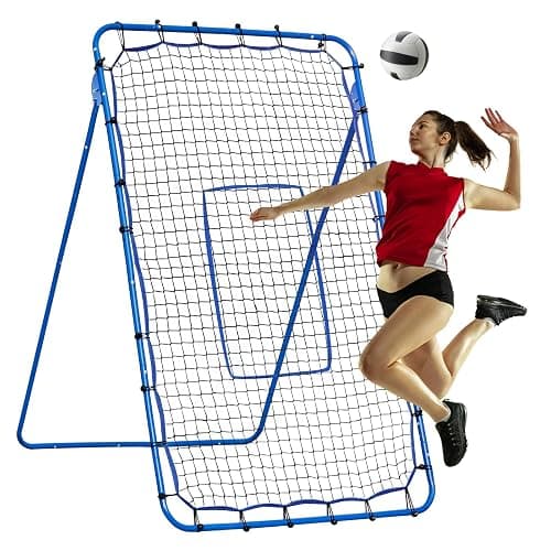 Winthai Volleyball Rebounder Net, 6 Angles Adjustable Pitch Bounce Back Baseball Softbal Lacrosse Rebound Sports Practice Training Equipment with Strike Zone for Backyard Indoor Outdoor - Image 1