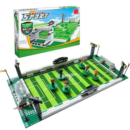 Soccer Field Building Blocks Set, Compatible with Soccer Lego Set, Soccer Stadium Toy Building Bricks, Football Sports Bord Game for Teens Kids Adults, Gifts for Boys & Girls - 401PCS - Image 1