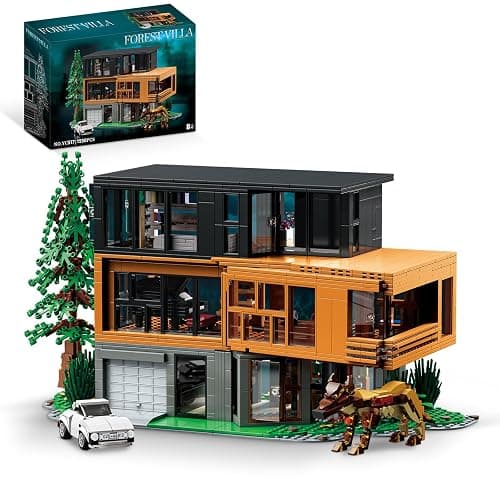 Forest House Building Set with Lights, Haunted House Villa Architecture Model for Romance Films Fans, Compatible with Lego for Adults, Halloween Christmas Toy Gifts for Kids Boys Aged 8+ (1550 PCS) - Image 1