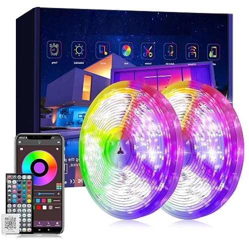 Ledagic Led Lights for Bedroom 200 ft (2 Rolls of 100 ft), Ultra Long Smart Led Strip Lights with App Remote Control, RGB Music Sync Color Changing Lights for Bedroom, Kitchen, Party, Home Decoration - Image 1