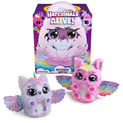 Hatchimals Alive, Mystery Hatch Pufficorn, Surprise Interactive Toy & Egg with Mist, Lights & Sounds (Styles May Vary), Gifts & Stocking Stuffers for Girls & Boys - Image 1