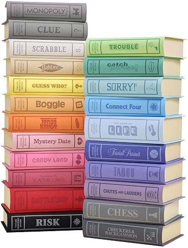 WS Game Company Collection of 22 Vintage Bookshelf Board Games Including Scrabble, Monopoly, Clue, Yahtzee, Battleship, Chess, Candy Land & Sorry! - Classic Family Games for Kids & Adults - Image 1