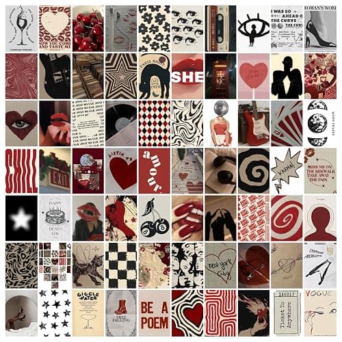 Leifyson 70pcs Wall Collage Kit Aesthetic Picures, Pink Preppy Room Decor Aesthetic Collage Picture Wall Decor Posters for Teen Girls Bedroom Dorm (4x6 inch) - Image 1