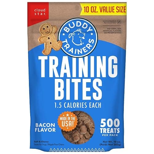 Buddy Biscuits Trainers 10 Oz. Pouch of Training Bites Soft & Chewy Dog Treats Made with Bacon Flavor - Image 1