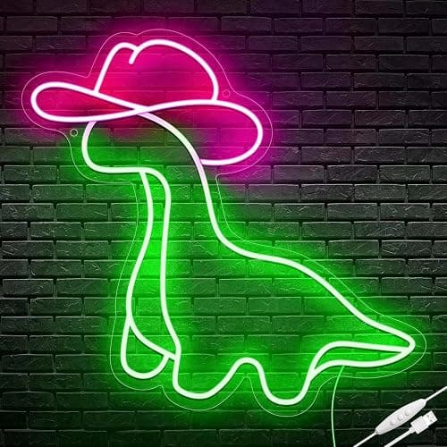 Panneaux néon LED Panneaux néon mignons aux motifs de dinosaure de canard et de pingouin Lumières en acrylique avec chaîne Panneaux lumineux pour la décoration murale chambre fêtes 5V via USB - Image 1