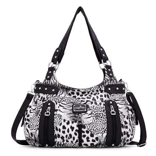 Angelkiss Large Purses and Handbags for Women Washed Faux Leather Crossbody Hobo Satchel Shoulder Handbag Tote Purse - Image 1