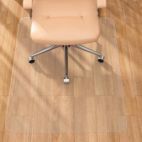 Tonaus Chair Mat for Hard Floor Office Chair Mat Desks Mats Large 48"×36",Transparent Clear PVC Floor Protector for Home Office Study Wooden Floors 3'x4' - 36" X 48" Rectangle - Image 1