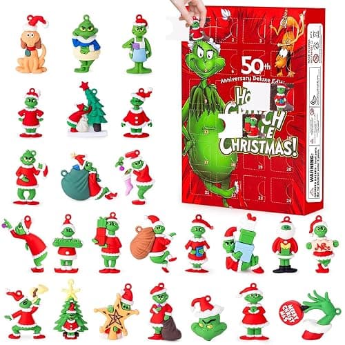 Christmas Advent Calendar 2026,Christmas Vacation Countdown Calendars,Christmas Tree Ornaments Stocking Stuffers Gifts with 24 pcs Collectible Doll Figures for Kids and Adults - Image 1