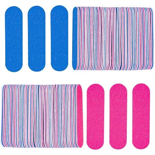 KISEER Mini Nail Files Bulk, 100 Pcs Disposable Double Sided Emery Boards Travel Size for Men, Women, Kids (2 Inch) - Image 1