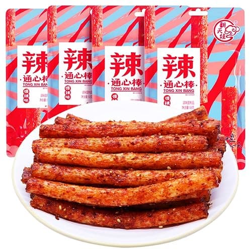 Latiao Spicy Strips 4 Pack Chinese Snacks, Latio Chinese Spicy Sticks 68g/2.39 Ounces per Pack (Medium to Extra Sp-icy) - Image 1