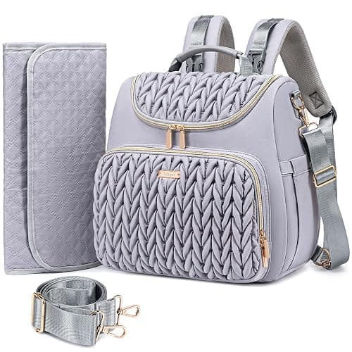 Tealari 4 in 1 Convertible Diaper Bag Backpack,Waterproof Baby Diaper Bag with Changing Pad,Converts into Baby Tote Bag,Diaper Backpack,Stroller Bag and Crossbody Diaper Bag - Image 1