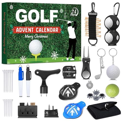 Golf Advent Calendar 2026 for Adult Men Teen Boy, 24-Day Christmas Calendar for Father, Husband, or Boyfriend, Perfect Holiday Gift Featuring Golf Balls, Tees, Ball Markers - Image 1