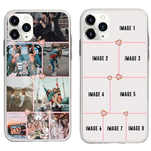 CASEZILY Personalized Multiple Pictures Phone Case Custom Your Photo Collage Gift for Family Friends Compatible with iPhone 15 14 13 12 11 X XS XR 8 7 6 Mini Pro Max - PHOTOFRIEND - Image 1