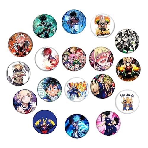 Babymiu Anime Button PinοΌ18 Pack,1.5 InchοΌAnime Cartoon Decoration Gifts Merch Party Supplies Button for Accessories Art DIY Crafts Decor - Image 1