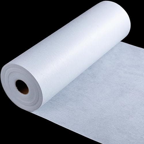 IANFAN Double Sided Iron on Adhesive Film, 11.8 x 15 Yards Light Weight Press-on Patch Heat Melt Fabric Glue Sheet Permanent Fusible Adhesive for Fabric Sewing and DIY Crafts - Image 1