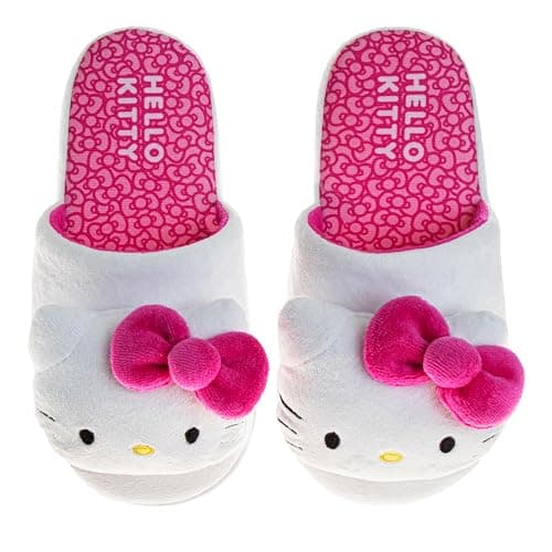 Josmo Hello Kitty Sanrio Wome Strawberry Shortcake Harry Potter Sweet Hearts House Slippers Cozy Warm Indoor Slippers for Adult Size 5-12 US Womens - Image 1