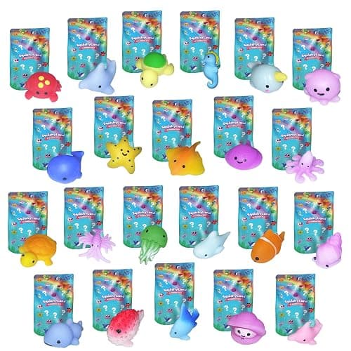 THE FIDGET GAME Mystery Squishies, 22 Pack Squishy Toys Sea Animals Theme, Non-Toxic Sensory Stress Relief Toys for Kids, Classroom Rewards, Goodie Bag Fillers, Birthday - Image 1