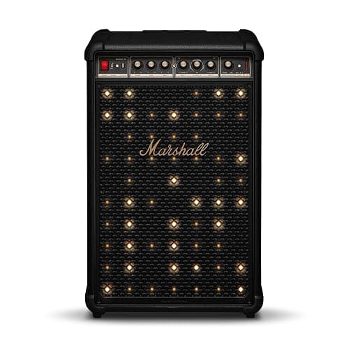 Marshall Bromley 750 Portable Wireless Party Speaker - Loud Stereo Sound with Bass and Treble Controls | Bluetooth, 3.5 mm Aux, RCA, Microphone, Instrument Inputs | LED Lights - Black and Brass - Image 1