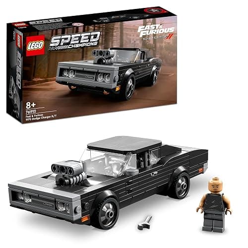 LEGO 76912 Speed Champions Fast & Furious 1970 Dodge Charger R/T, Toy Muscle Car Model Kit Kids, Collectible Set With Dominic Toretto Minifigure - Image 1