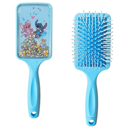 LUV HER Lilo & Stitch Kids' Detangling Confetti Hair Brush - with Stitch & Angel, Gentle on Wet & Dry Hair - Ideal for Kids Ages 3+ - Makes Hair Care Enjoyable and Simple - Image 1