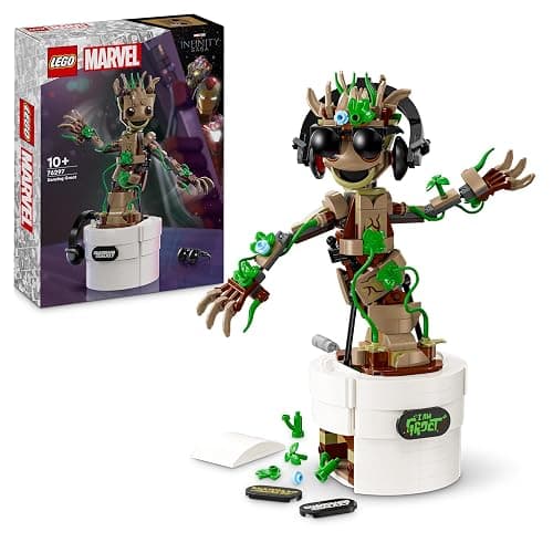 LEGO Marvel Dancing Groot Buildable Animated Toy Action Figure, Guardians of the Galaxy Character, Kids’ Hand-Operated Interactive Playset, Super Hero Gift for 10 Plus Year Old Boys and Girls 76297 - Image 1