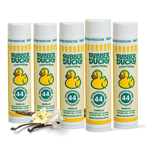 Rubber Ducky | Lip Balm with SPF 44, Water Resistant Sunscreen Lip Balm | Vegan, Untinted, Vanilla Flavor, with Vitamin E | All Season - Broad Spectrum Sunscreen for Lips - Image 1