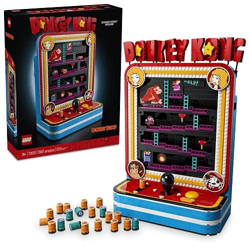 LEGO Super Mario Donkey Kong Arcade 72051 | Collectible Building Set for Adults, Ages 18+, Retro Arcade Decor, Working Levers & Joystick, 1,367 pieces, Gift for Gamers - Image 1