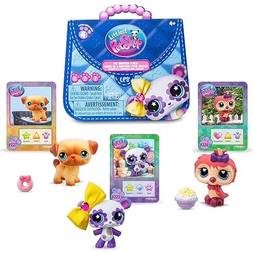 Littlest Pet Shop - Pet Surprise Three Pack - Series 4 - Gen 7 Authentic LPS Bobble Head Toy Figure, Collectible Toy Animal, Ages 4+ - Image 1