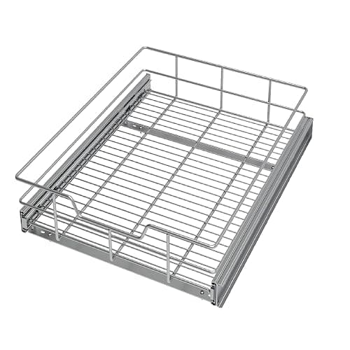 Pull Out Cabinet Organizer 14" W X 22" D, Slide Out Drawers For Kitchen Organizers and Storage, Pull Out Drawers For Cabinets Capacity Heavy Duty Caddy, Cabinet Shelves Chrome-Plated, Bathroom Pantry - Image 1