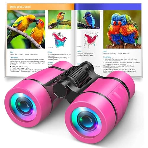 Toys for 3-7 Year Old Girls: LET'S GO! Binoculars for Kids Bird Watching|Camping 4 5 6 7 8 Year Old Girl Boy Christmas Halloween Birthday Gifts Outdoor Toy for Kid Ages 4-6 Toddler Gift Stuffers - Image 1