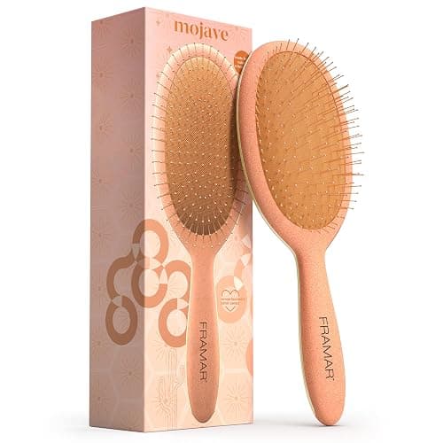 FRAMAR Mojave Detangling Hair Brush - Hair Brush For Women, Curly Hair Brush, Elegant Detangler brush, Brosse A Cheveux, Detangling Brush for Women, Men, Children, Hairbrush Women, Hair Detangler - Image 1