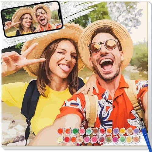 UM UPMALL Custom Paint by Numbers Kit for Adults — Personalized Paint by Numbers for Beginner, Make Your Own Picture, Customized Painting by Numbers for Friends, Family, Home Decor - Image 1