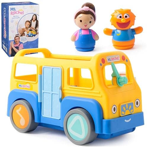 Ms. Rachel Official My First Learning Electronic School Bus with 2 Figures, Music & Sounds, Educational Toys & Toddler Toys for Girls & Boys Ages 1-3+ - Image 1