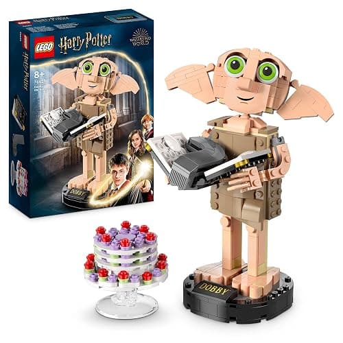LEGO Harry Potter Dobby the House-Elf Building Toy Set - Movable Wizarding World Character Figure - Gift for Mothers & Kids' Bedroom Decoration for 8+ Year Old Girls, Boys, Teens - 76421 - Single - Image 1