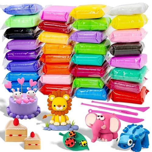 MuseLuxe Air Dry Clay - 32 Colors Modeling Clay Kit with 3 Sculpting Tools | Safe & Non-Toxic,Crafts DIY Magic Gifts Toys for Boys,Girls,Kids - Image 1