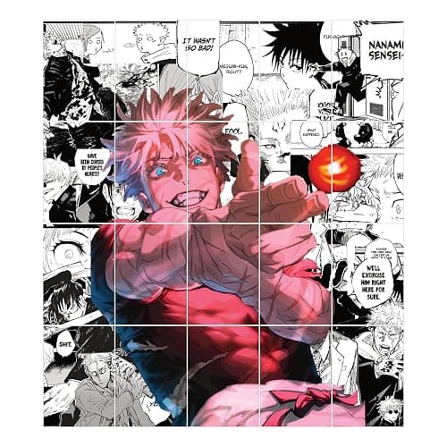 Aniculture Gojo Satoru Manga Collage Split Poster Pack (Set of 20) | Jujutsu Kaisen Anime Wall Art | 7 × 10 Inch Each | 300 GSM HD Posters with Adhesive Back - Image 1