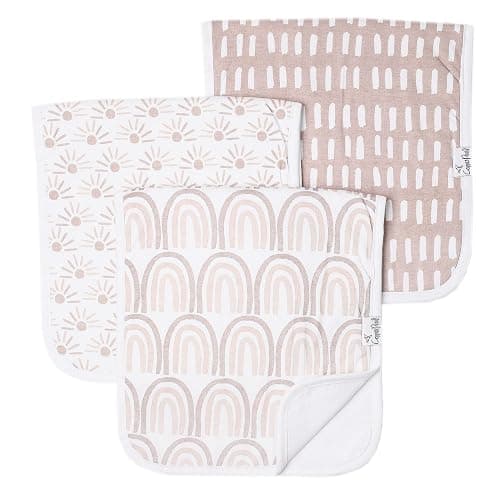 Copper Pearl Baby Burp Cloth Large 21''x10'' Size Premium Absorbent Triple Layer 3-Pack Gift Set Bliss - Image 1