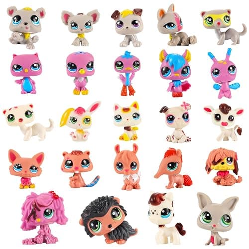 Daughe 24PCS LPS Action Figures - LPS Cartoon Toys with 360° Head Rotation, Cute Cartoon Pet Collection and Display Toys for Kids Gift - Image 1